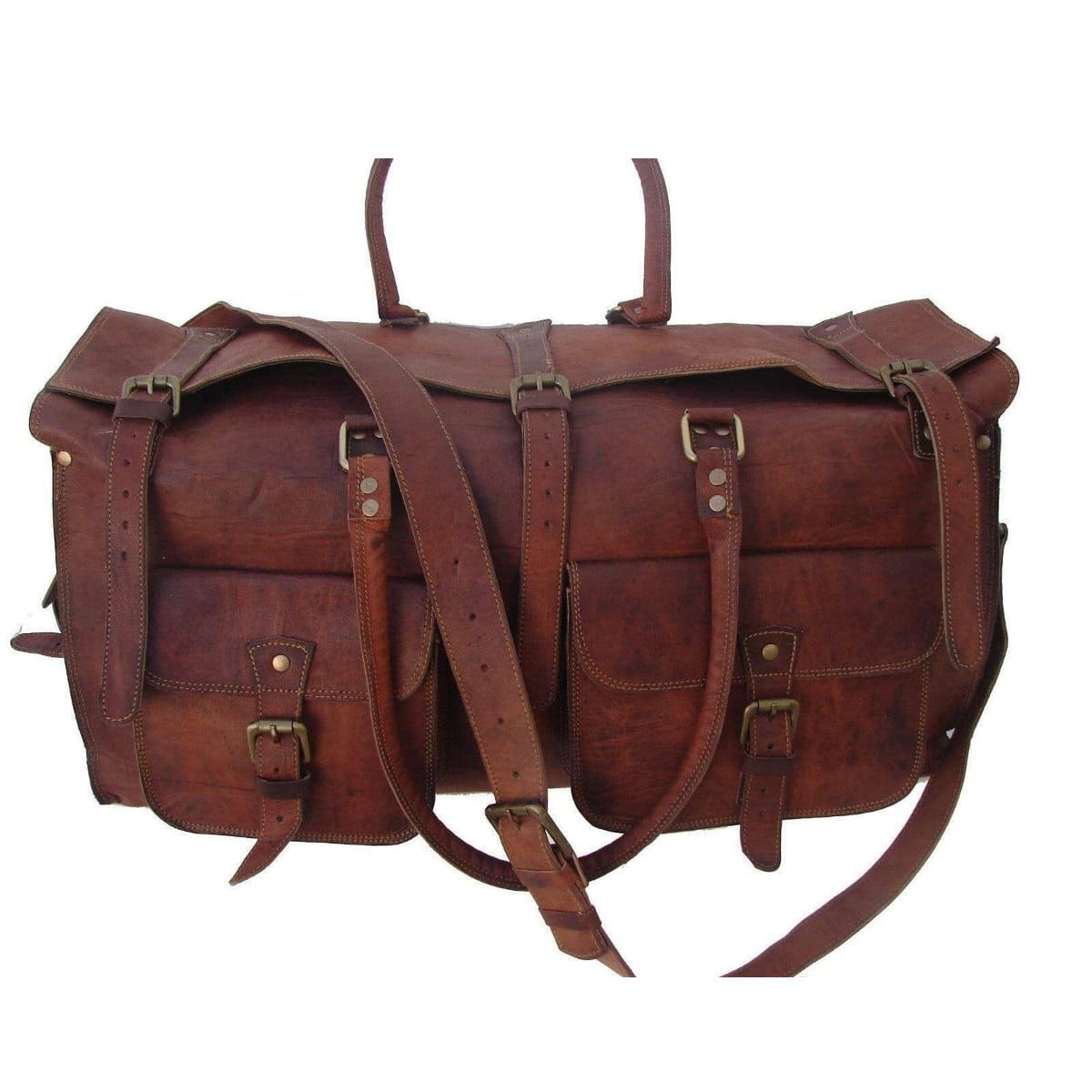 ebay leather duffle bag